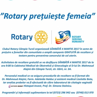 Rotary preÈ›uieÈ™te femeia